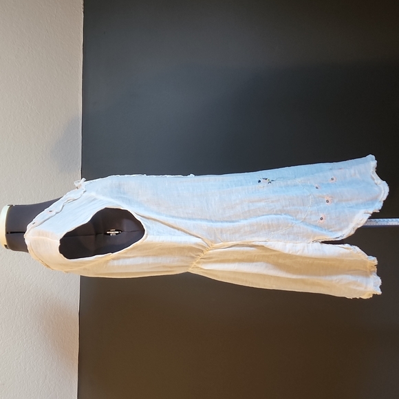 Free People Vintage Embroidered Sheath Slip Dress Tunic Lace Medium - Picture 4 of 7